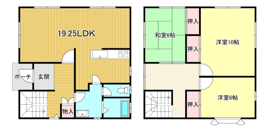 大津市大物　売り戸建て間取り図