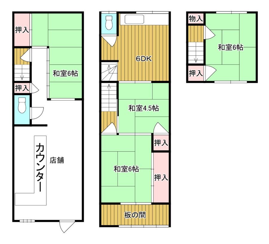 尼崎市東園田町　店舗間取り